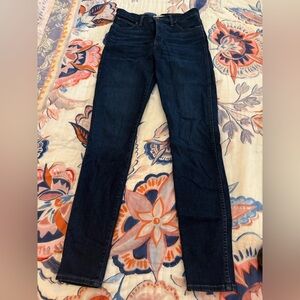 Madewell 10” High-Rise Skinny Jeans in Dark Indigo Blue